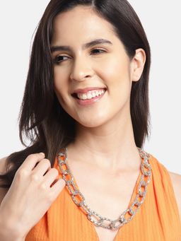 RICHEERA - Silver Brass Silver-Plated Necklace