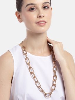 RICHEERA - Rose Gold-Plated Linked-Chain Design Necklace