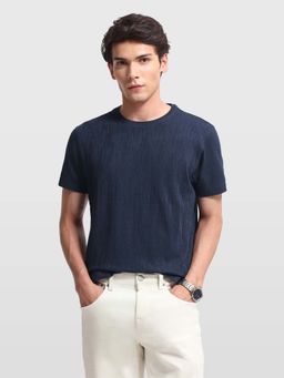 Arrow Newyork - Men's Textured Regular Fit T-Shirt