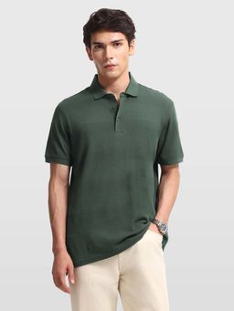 Arrow - Men's Textured Regular Fit Polo T-Shirt