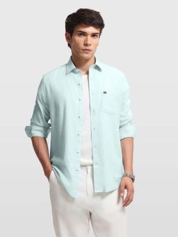 Arrow Sports - Men's Herringbone Solid Slim Fit Shirt