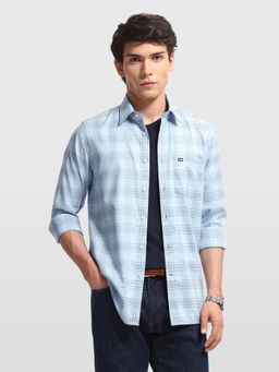 Arrow Sports - Men's Grid Tattersall Checked Chelsea Slim Fit Shirt