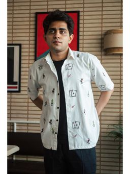 JAVINISHKA - Men’s Off-White Embroidered Shirt