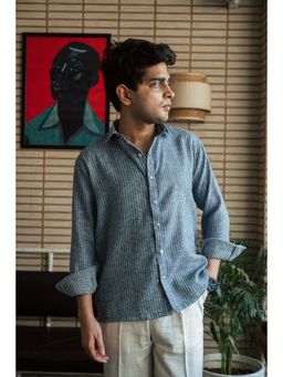 JAVINISHKA - Men’s Blue Printed Shirt
