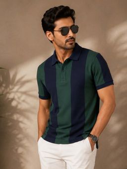 Parcel Yard - Men's Stylish Collar Neck Half Sleeve Polo T-Shirt