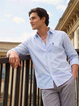 U.S. POLO ASSN. - Men's Printed Poplin Shirt
