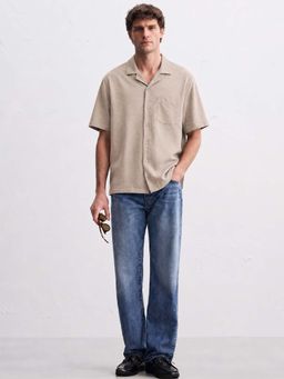 WROGN - Essential Bounce Holiday Shirt-Essential-Beige