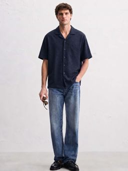 WROGN - Essential Bounce Holiday Shirt-Essential-Navy Blue