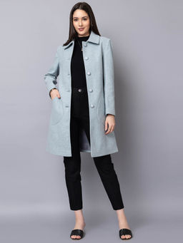 CHKOKKO - Single Breasted Longline Woollen Overcoat