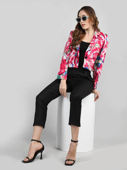 CHKOKKO - Women Printed Over Blazer