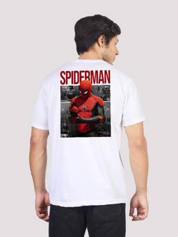 Greylongg - Men's White Polyester Casual Graphic T-Shirt