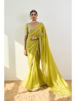 RISHI & VIBHUTI - Elyse Saree With Stitched Blouse