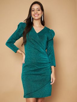 JUSTIN WHYTE - Embellished Blue Layered Dress