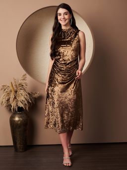 JUSTIN WHYTE - Embellished Velvet Dress