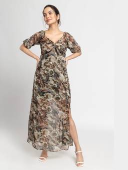 JULO - Enchanted Forest Multicolor Maxi Dress