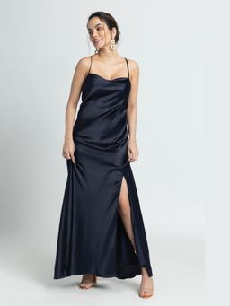 JULO - Navy Nights Cowl Maxi Dress