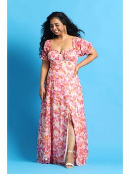 JULO - Meadow Muse Off White Maxi Dress