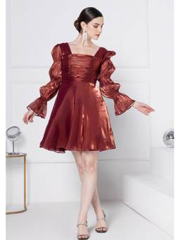 JULO - Rust Glam Mini Dress