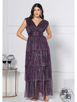 JULO - Twilight Sparkle Soiree Wine Maxi Dress