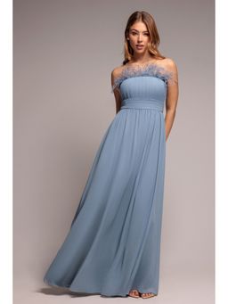 GODDIVA - Blue Bridesmaids Maxi Dress