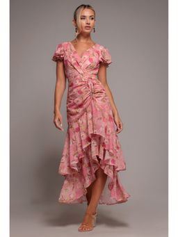 GODDIVA - Pink Midaxi Midi Dress