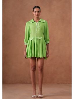 PERINI - Palm Green Cotton Dress