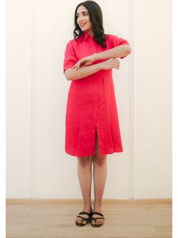 PERINI - Cherry Red Cotton Dress
