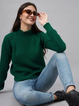 Club York - Green High Neck Sweater