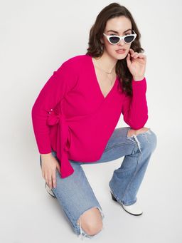 Club York - Pink V Neck Sweater