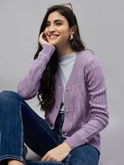 Club York - Purple Front Open Cardigans