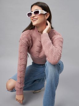 Club York - Pink High Neck Sweater