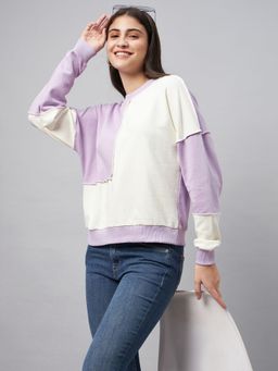 Club York - Purple Round Neck Sweatshirt