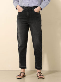 U.S. POLO ASSN. - High Rise Mom Fit Grey Jeans
