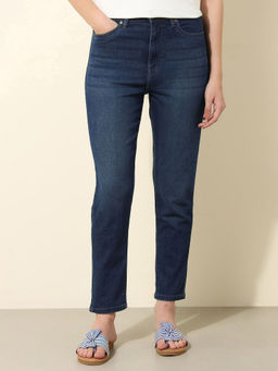 U.S. POLO ASSN. - High Rise Mom Fit Blue Jeans