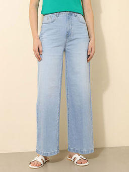 U.S. POLO ASSN. - High Rise Wide Leg Blue Jeans