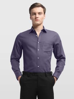 Arrow - Men Purple Cotton Textured Shirt