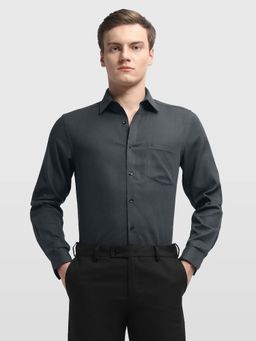 Arrow - Men Grey Cotton Textured Shirt