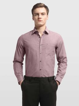 Arrow - Men Pink Cotton Self Design Shirt
