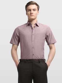 Arrow - Men Pink Cotton Self Design Shirt