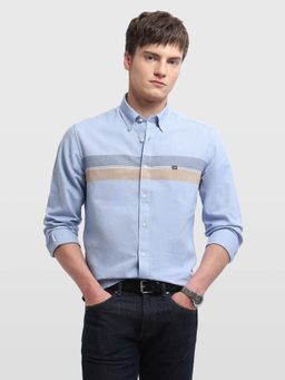 Arrow Sports - Men Blue Cotton Stripes Shirt