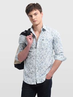 Arrow Sports - Men Blue Cotton Abstract Shirt