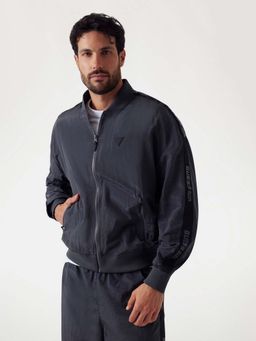 Guess - Men Grey Polyamide Solid/Plain Sweatshirt