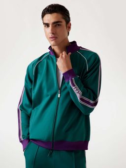 Guess - Men Green Polyester Stripes Jacket