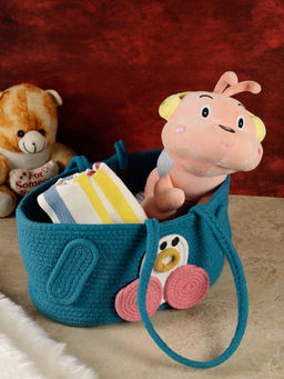 FABINALIV - Blue Cartoon Design Multipurpose Foldable Organiser with straps