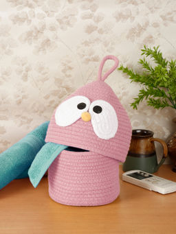 FABINALIV - Pink Cartoon Design Multipurpose Foldable Organiser with Lid