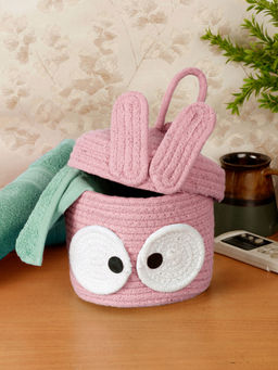 FABINALIV - Pink Cartoon Design Multipurpose Foldable Organiser with Lid