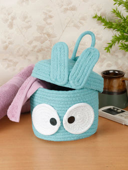 FABINALIV - Sky Blue Cartoon Design Multipurpose Foldable Organiser with Lid