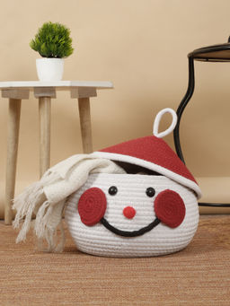 FABINALIV - Red Cartoon Design Cotton Multi Purpose Organiser with Lid