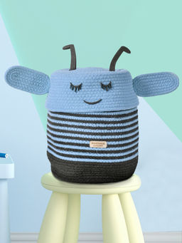 FABINALIV - Blue Cartoon Design Cotton Multi Purpose Organiser with Lid