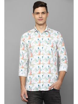 Allen Solly - Men White Print Full Sleeves Casual Shirt